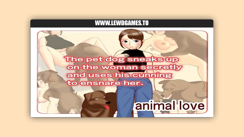 The pet dog sneaks up on the woman secretly and uses his cunning to ensnare her. Genbu-dou